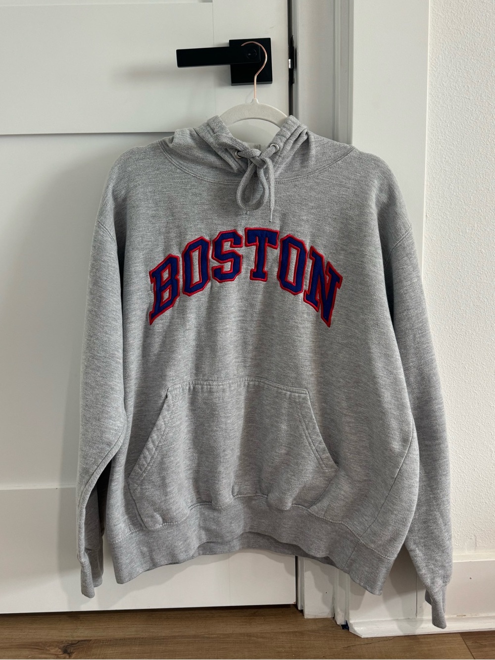 Boston Graphic Grey Hooded Sweatshirt